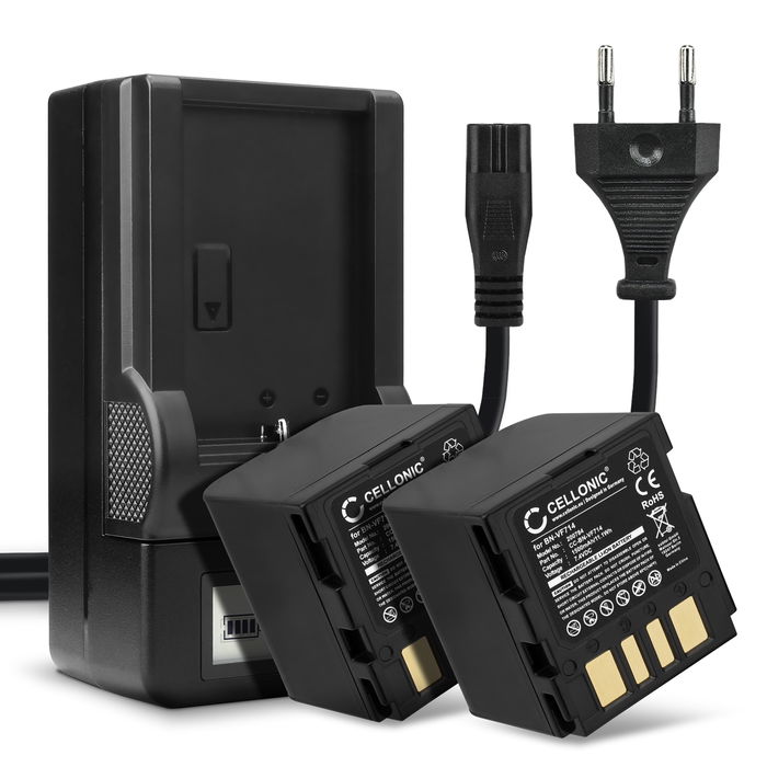 2x JVC GR-D250US Batteri 7.4V 1500mAh + Laddare från Cellonic