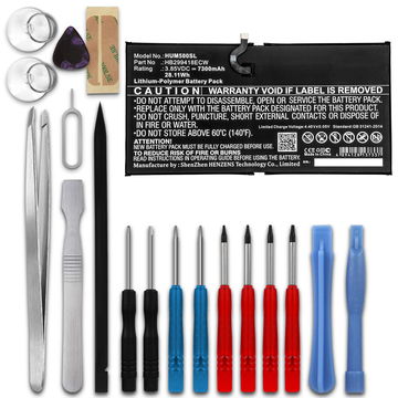 HB299418ECW batteri för Huawei MediaPad M5 10.8 / M5 Pro 10.8 surfplatta inkl. verktygskit för smidigt batteribyte - ersättningsbatteri med 7300mAh, 3.85V + skruvmejsel-set