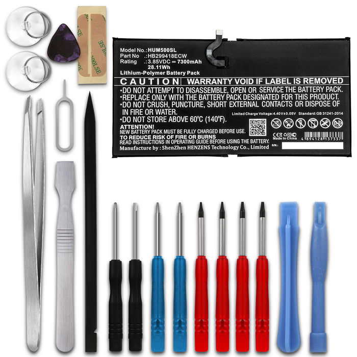 Huawei MediaPad M5 10.8 (CMR-W09) 7300mAh Batteri + skruvmejsel-set från subtel