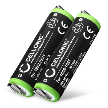 2x Batteri för Moser ChroMini 1591, 1591B, 1591Q; Tondeo Eco XS (2000mAh, 1.2V) från CELLONIC