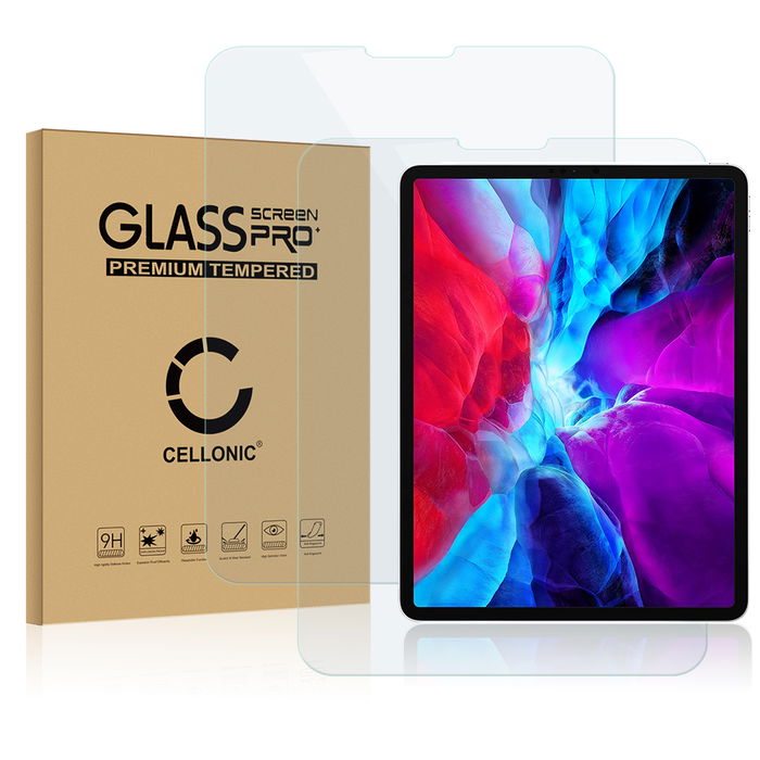 2x 0,33mm Displayskydd för surfplatta / skärmskydd för Apple iPad 12,9 2020 (A2229 / A2233) tablet - 3D Case-friendly 9H, Full Glue skyddsglas, screen protector