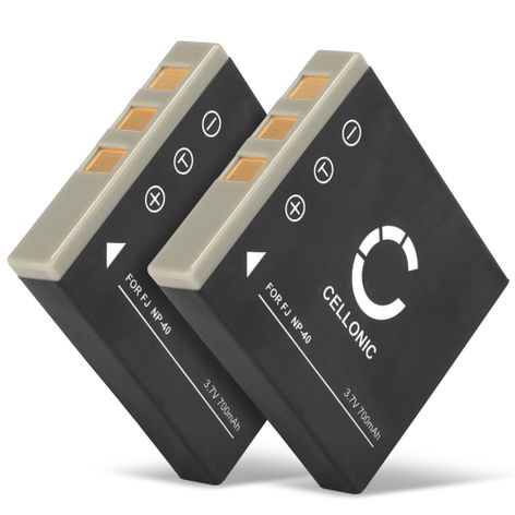 2x Battery for Pentax Optio E85, M85 D-LI95 (700mAh, 3.7V) from CELLONIC