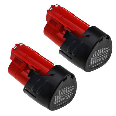 2x CELLONIC 48-11-2402, 48-11-2412, 48-11-2440, 4932352664 batteri för Milwaukee C12 FM / M12 BD / M12 IR / M12 TLED trådlösa verktyg med 12V, 2000mAh och Li Ion