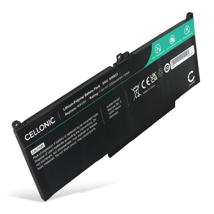 Dell Latitude 7400 Batteri 7.6V 7200mAh