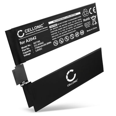 CELLONIC A2042, 020-02507 batteri för Apple iPad Pro 11 (2018) 3rd Gen - A1934, A1979, A1980, A2013 surfplatta & tablet - ersättningsbatteri 7700mAh, 3.8V