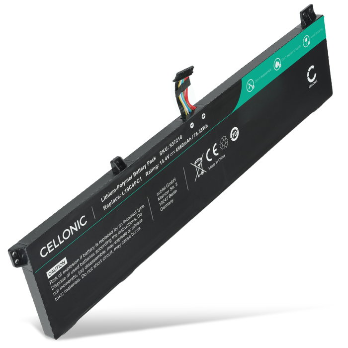 Batteri för kompatibel mit Lenovo Legion, L19M4PC1, L19C4PC1 15.4V 4960mAh från CELLONIC