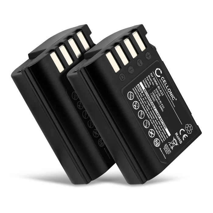 2x Batteri för Panasonic DMW-BLK22 Acku 1600mAh Accu byte Batteri