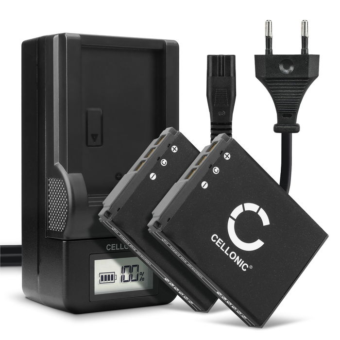 2x Batteri för Sony NP-FR1 Acku 1000mAh Accu byte Batteri + Laddare