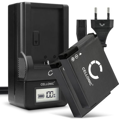 2x Batteri för GoPro HD Hero 2, HD Hero, Hero kamera med hög 1100mAh kapacitet + laddare för uppladdningsbara kamerabatterier