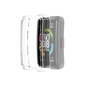 Skydd för Honor Band 6 smartwatch - skal i skyddande Transparent TPU material - case för fitnesstracker/klocka - skyddar urtavlans kanter, hörn