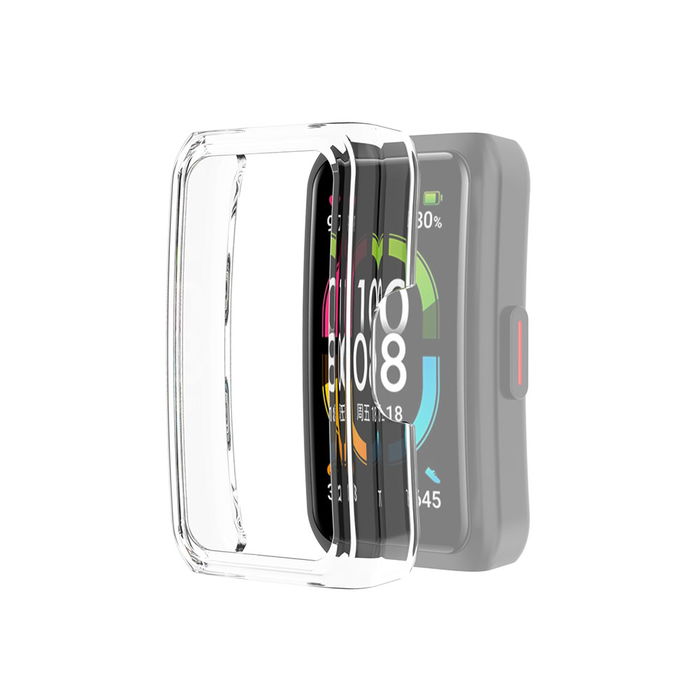 Skydd för Honor Band 6 smartwatch - skal i skyddande Transparent TPU material - case för fitnesstracker/klocka - skyddar urtavlans kanter, hörn
