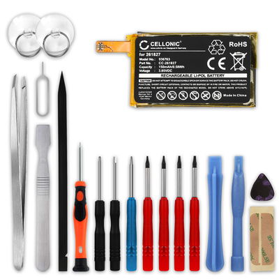 CELLONIC 261827, R-41021555 Ersättningsbatteri för FitBit Versa (FB504, FB505) smartklocka, smartwatch & fitnesstracker med 150mAh + skruvmejsel-set