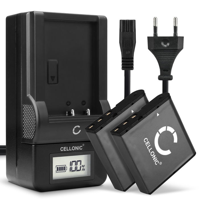 2x Batteri för Casio NP-40 kamera, Ersättningsbatteri 950mAh + Laddare, lång batteritid