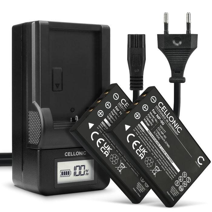 2x Batteri för Medion Life E47001 E47001 E47006 P47000 P47002 P47003 P47005 P47006 X47015 MD 41856 1180mAh + Laddare från CELLONIC