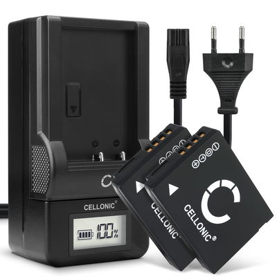 2x BP-DC7 Batteri för Leica V-LUX 20 V-LUX 30 V-LUX 40 digitalkamera, 890mAh Kamera-ersättningsbatteri med lång batteritid + Laddare