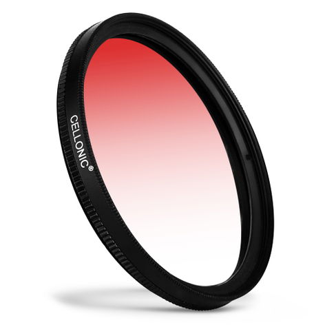 Ø 46mm Red Graduated Filter for Camera Lenses – Resin + Aluminium alloy from CELLONIC – Leica Elmar-M 24mm 1:3.8 Asph