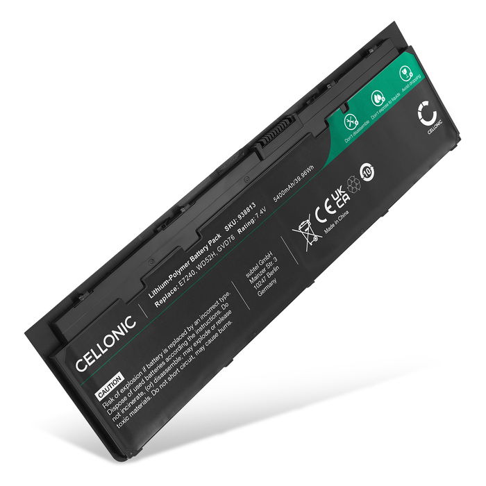 laptop-batteri för Dell Latitude E7250 ersättningsbatteri med 5400mAh 7.4V med lång batteritid