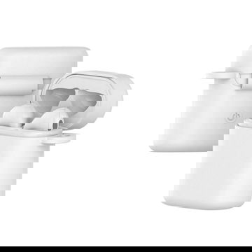 Skyddsfodral hardcase med karbinhake för Huawei Freebuds 2 hörlurar / headset - vit skyddscase / skyddsskal med hål för laddning