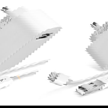 subtel Lightning 8 Pin mobil-laddare för Apple iPhone 14, 13, 12, 11, X, XS, XR, 8, 7, SE med 5W 3A snabbladdning - strömadapter för mobiltelefon med 1m lång kabel + USB Kabel