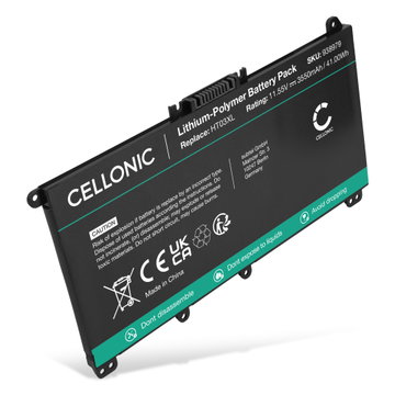 Batteri för HP Pavilion 15, 250 G7, 255 G7, HT03XL, ht03041xl, L11119-855 11.55v 3400mAh från CELLONIC
