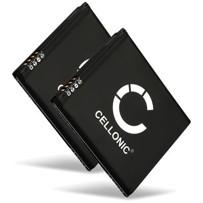 2x CELLONIC mobilbatteri för Samsung Xcover 3 (SM-G388 / SM-G388F) med 3.85V, 1900mAh - ersättningsbatteri med lång batteritid