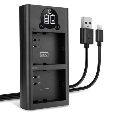 Batteri för Arlo Pro 2, Arlo Pro, Arlo Go (VMA4410 / VML4030) kamera med hög kapacitet + dubbelladdare med USB-uttag för uppladdningsbara kamerabatteri