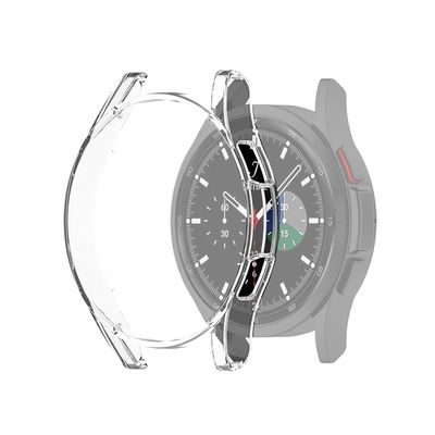 Skydd för Samsung Galaxy Watch 4 Classic (42mm) smartwatch - skal i skyddande Transparent Härdad plast material - case för fitnesstracker/klocka - skyddar urtavlans kanter, hörn