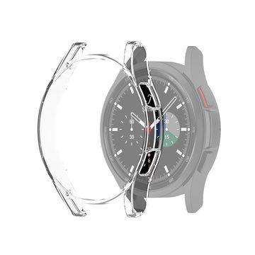 Skydd för Samsung Galaxy Watch 4 Classic (46mm) smartwatch - skal i skyddande Transparent Härdad plast material - case för fitnesstracker/klocka - skyddar urtavlans kanter, hörn