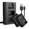 2x Batteri 1280mAh + Dubbel Laddare
