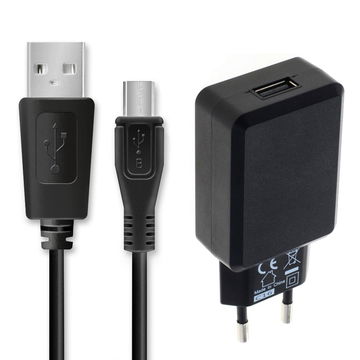 CELLONIC Micro USB mobil-laddare för CAT S60 / S50 / S41 / S40 / S31 / B30 / B25 / B15Q / B15 / B100 / B10 med 15W 3A snabbladdning - strömadapter för mobiltelefon med 1m lång kabel