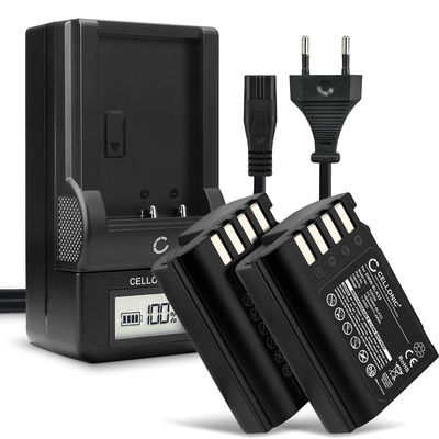 2x DMW-BLK22 Batteri för Panasonic Lumix DC-GH5 II DC-GH6 DC-S5 G9 GH5 GH5S digitalkamera, 1600mAh Kamera-ersättningsbatteri med lång batteritid + Laddare