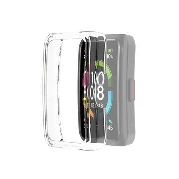 Skydd för Huawei Honor Band 6 smartwatch - skal i skyddande Transparent TPU material - case för fitnesstracker/klocka - skyddar urtavlans kanter, hörn