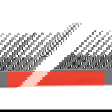 Skruvmejselset i 12 delar - 11 bits och mejslar med magnetisk design i S2 stål inkl. case för skruvdragare / skruvmejsel - mejselset för reparationer, batteribyte, skärmbyte, fläktbyte