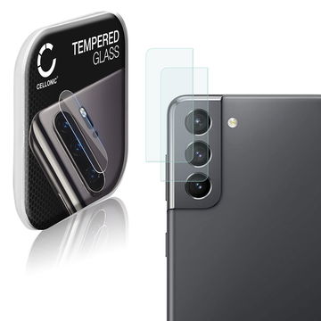 2x 9H Linsskydd / kameraskydd 0,33mm för Samsung Galaxy S21 (SM-G991) mobil-lins - Skyddar mobiltelefonens kameralins, Full Glue kamera-skyddsglas för smartphone