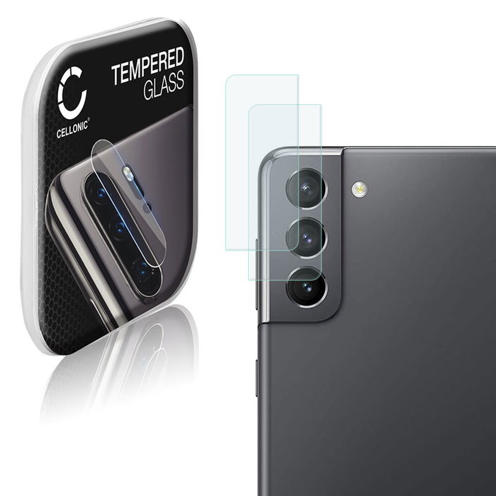 2x 9H Linsskydd / kameraskydd 0,33mm för Samsung Galaxy S21 (SM-G991) mobil-lins - Skyddar mobiltelefonens kameralins, Full Glue kamera-skyddsglas för smartphone