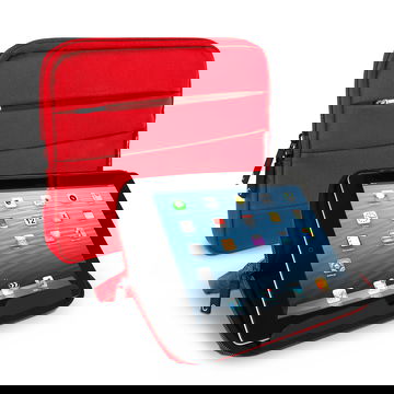 CELLONIC skal för 10.1 tums surfplatta - universellt tablet-skydd i röd Nylon – Skyddande vattenresistent fodral med stötdämpande bubblor (anti-shock bubbles)