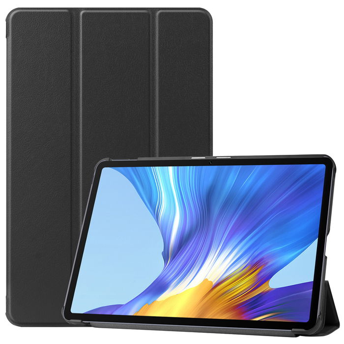 Flipfodral för Huawei MatePad 10.4 (BAH3-AL00) (BAH3-PW0) (BAH3-AL00) surfplatta/tablet - svart Konstläder skydd som håller hörn, kanter och display hela - vikbart fodral som agerar stativ åt ipad/tablet/surfplatta