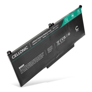 Batteri för Dell Latitude 14 7490, 7480, Latitude 13 7390, 7380, Latitude 12 7290, 7000, E7480, F3YGT 7.4V 7200mAh från CELLONIC