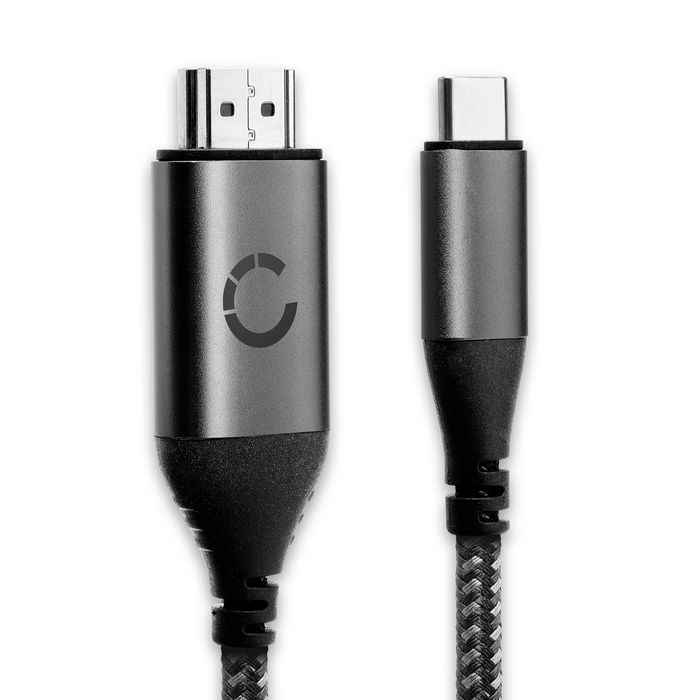 svart Adapterkabel USB-C plugg till HDMI plugg 4K - lång kabel för TV, Camera, DVD / Blu-ray Player, Gaming Console & Co. - HDMI > micro HDMI enheter - för enkel bild- och videoöverföring