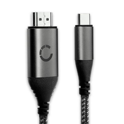 svart Adapterkabel USB-C plugg till HDMI plugg 4K - lång kabel för TV, Camera, DVD / Blu-ray Player, Gaming Console & Co. - HDMI > micro HDMI enheter - för enkel bild- och videoöverföring