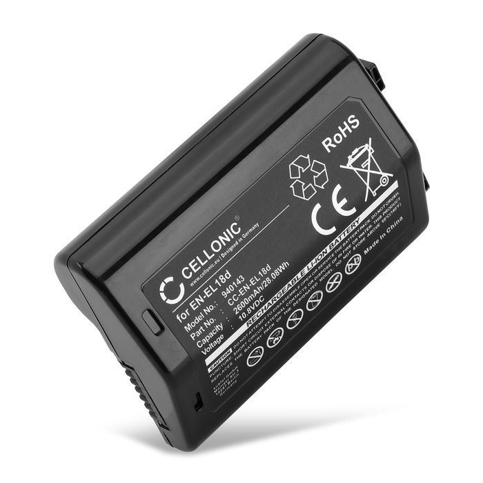 Batteri för Nikon EN-EL18d kamera, Ersättningsbatteri 2600mAh , lång batteritid