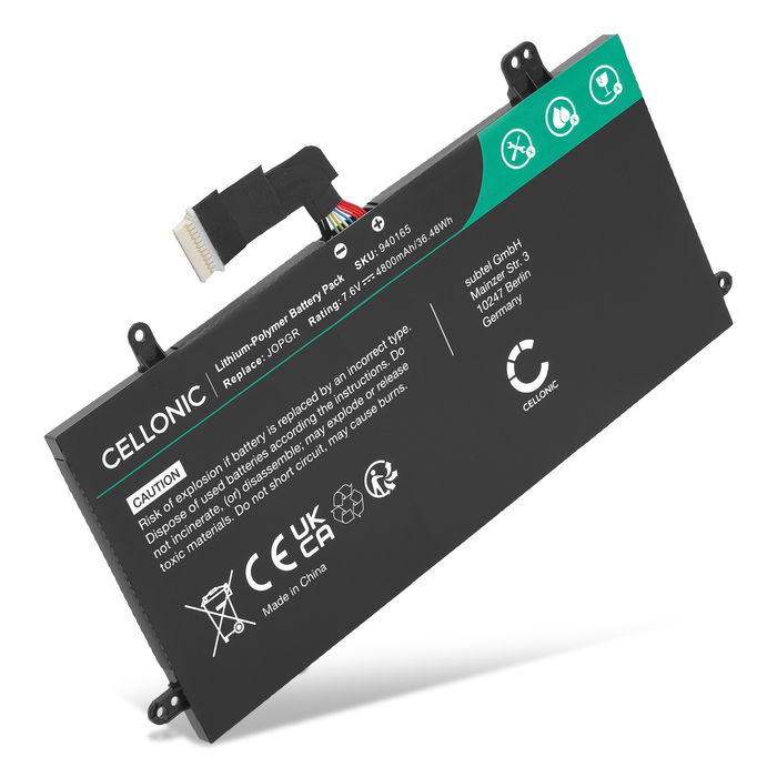 Batteri för Dell Latitude 12 5285, Latitude 12 5285 2-in-1, Latitude 5289, Latitude 5290 2-in-1 7.6V 4800mAh från CELLONIC