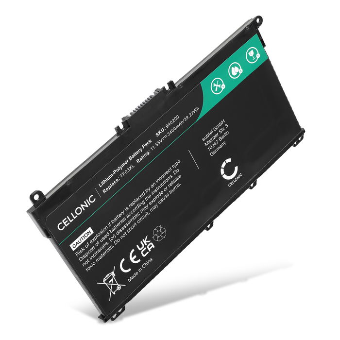 laptop-batteri för HP 920070-855 ersättningsbatteri med 3400mAh 11.55V med lång batteritid