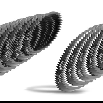 Set om 8 - Step Down-ringar för objektiv - filteradapter för systemkamera i åtta olika storlekar - filterringar steg ner-objektivadapter - förminska din filtergänga flera storlekar