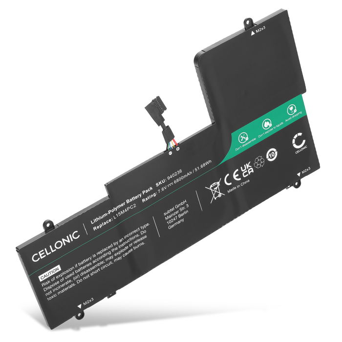 laptop-batteri för Lenovo Yoga 710-14ISK ersättningsbatteri med 6800mAh 7.64 med lång batteritid