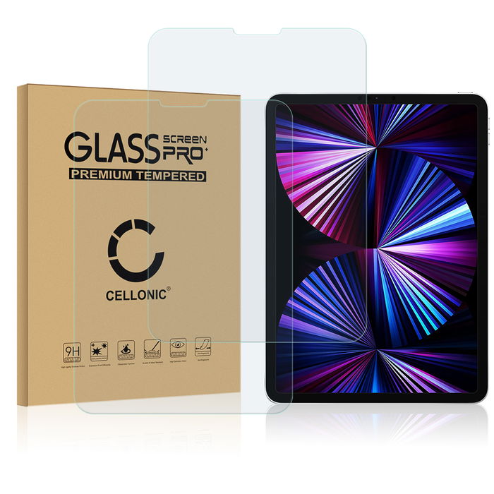 2x 0,33mm Displayskydd för surfplatta / skärmskydd för Apple iPad Pro 11 (2018,2020,2021,2022) tablet - 3D Case-friendly 9H, Full Glue skyddsglas, screen protector