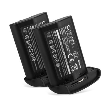 2x Batteri för Canon, 540EZ 550EX, EOS 1D C, Canon 1D Mark III, 1D Mark IV, 1Ds Mark III - LP-E4 2400mAh