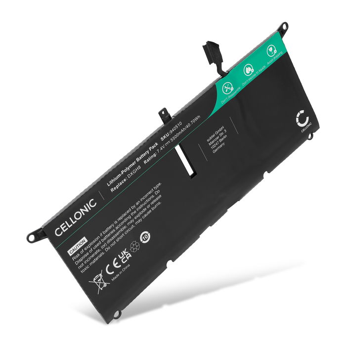 laptop-batteri för Dell XPS 13 9370 ersättningsbatteri med 5500mAh 7.4V med lång batteritid