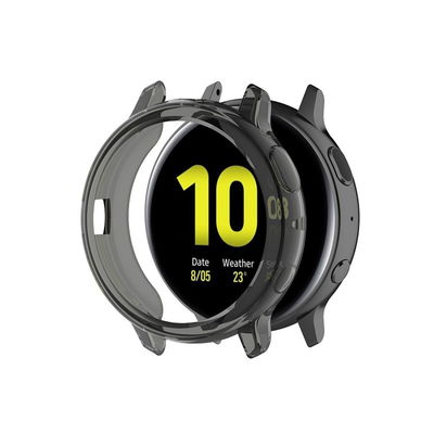 Skydd för Samsung Galaxy Watch Active 2 (44mm) smartwatch - skal i skyddande svart TPU material - case för fitnesstracker/klocka - skyddar urtavlans kanter, hörn