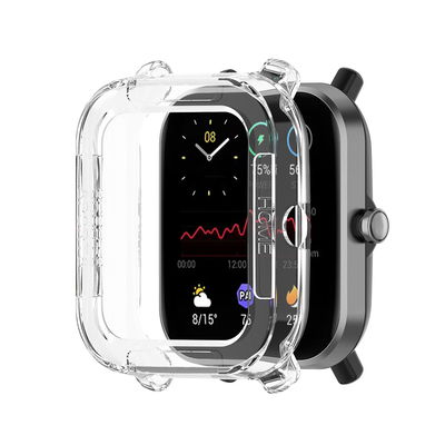 Skydd för Amazfit GTS 2 mini smartwatch - skal i skyddande Transparent TPU material - case för fitnesstracker/klocka - skyddar urtavlans kanter, hörn